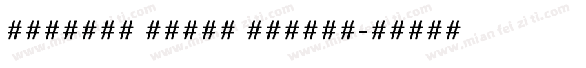 TamiMed Serif Medium字体转换